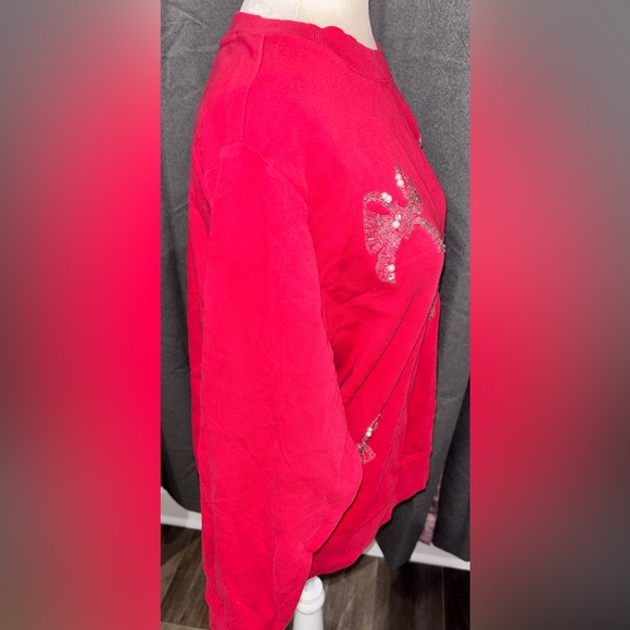 NWOT LILLY PULITZER Women's Ballad Bow Sweatshirt Size XL Red Cotton Casual Cozy - Picture 11 of 13